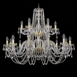 Подвесная люстра Bohemia Ivele Crystal 1402/12+6/360/2d G