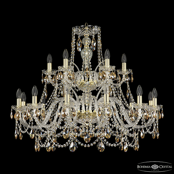 Подвесная люстра Bohemia Ivele Crystal 1411/12+6/360/2d G K721