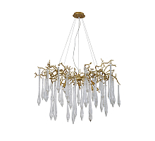 Подвесная люстра Crystal Lux Reina REINA SP8 D1000 GOLD PEARL