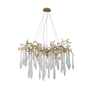 Подвесная люстра Crystal Lux Reina REINA SP8 D1000 GOLD PEARL