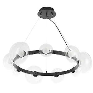 Подвесная люстра Crystal Lux BOSQUE SP9 BLACK/TRANSPARENT