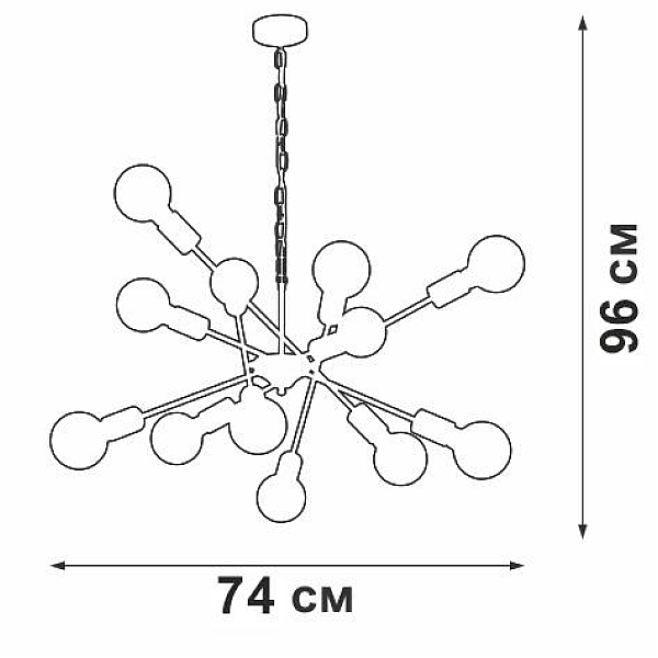 Подвесная люстра Vitaluce V4750-0/12