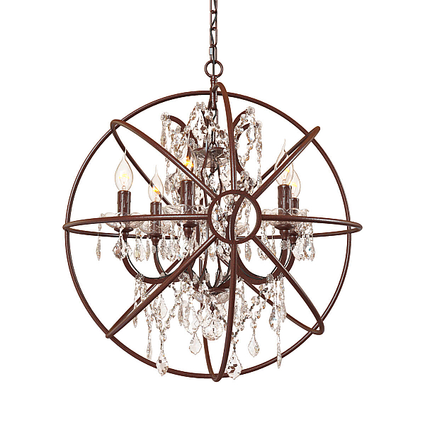 Подвесная люстра Loft IT Foucaults Orb Crystal Loft1897/6