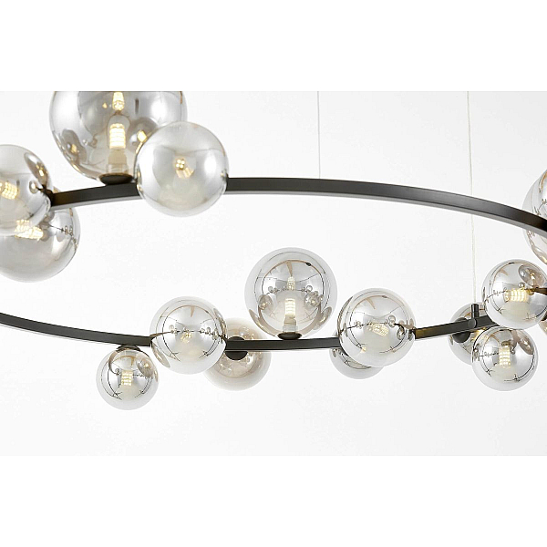 Подвесная люстра Lumina Deco LDP 7033-24 BK+GY