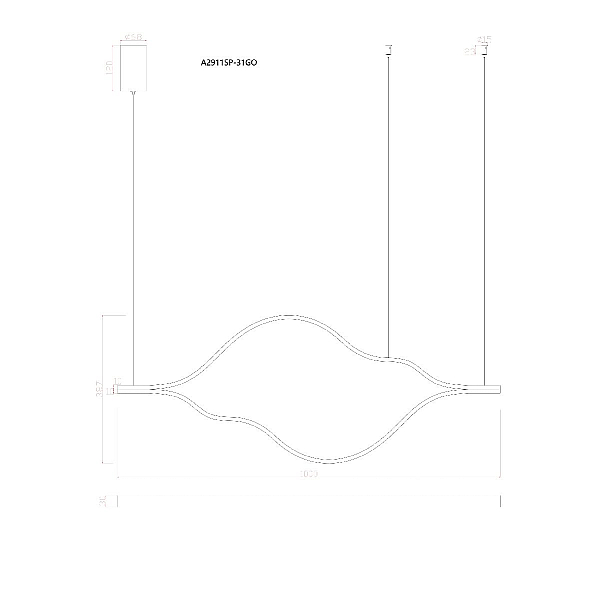 Подвесная люстра Arte Lamp ODYSSEY A2911SP-31GO