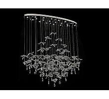 Подвесная люстра Newport 8220/140 С oval chrome, silver glass М0071480