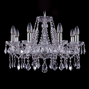 Подвесная люстра Bohemia Ivele Crystal 1413/8/200 Ni Leafs