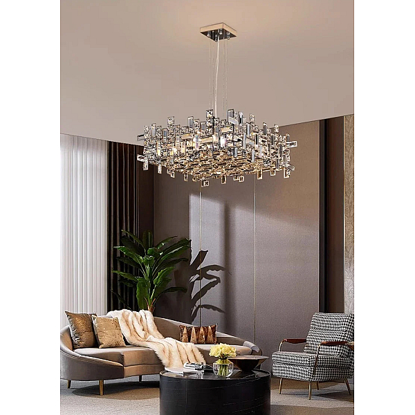 Подвесная люстра Delight Collection P7838-W60 chrome