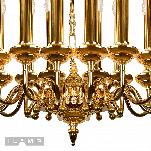 Подвесная люстра iLamp Louvre MD8551-15 GD