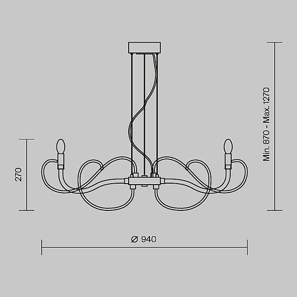 Подвесная люстра Maytoni Atlanta MOD051PL-07TR