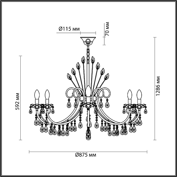 Подвесная люстра Odeon Light Hall Versia 4977/10