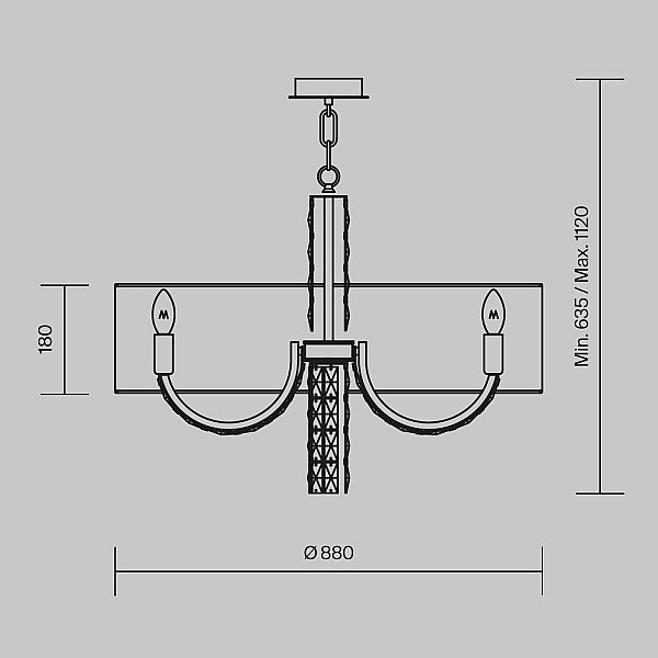 Подвесная люстра Maytoni Talento DIA008PL-08CH