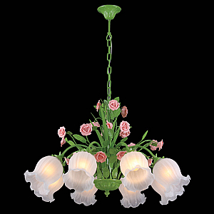 Подвесная люстра Natali Kovaltseva ROSE 11470/8C GREEN