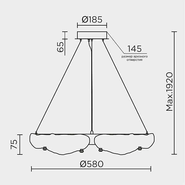 Подвесная люстра Modelux ML.9366.600 СR
