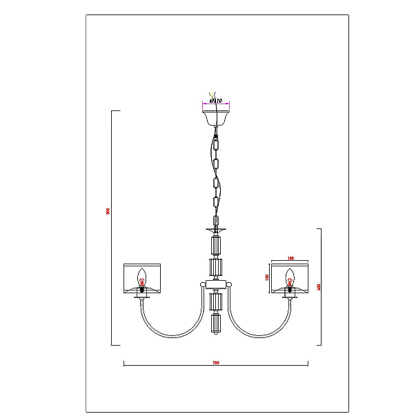 Подвесная люстра Arte Lamp ATTORE A4092LM-5CC