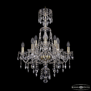 Подвесная люстра Bohemia Ivele Crystal 1415/6+3/200/XL-77 G