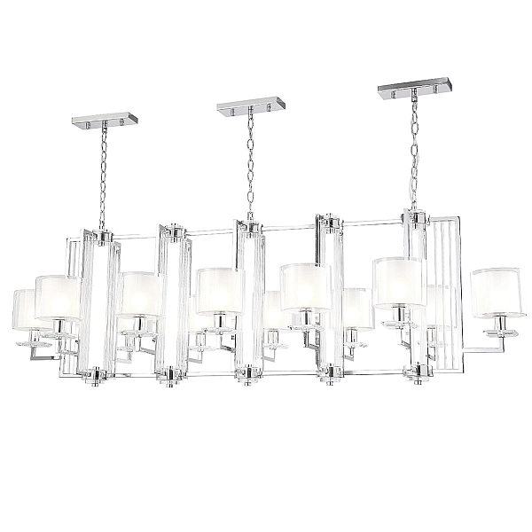Подвесная люстра Crystal Lux Nicolas SP12 L1600 Nickel/White