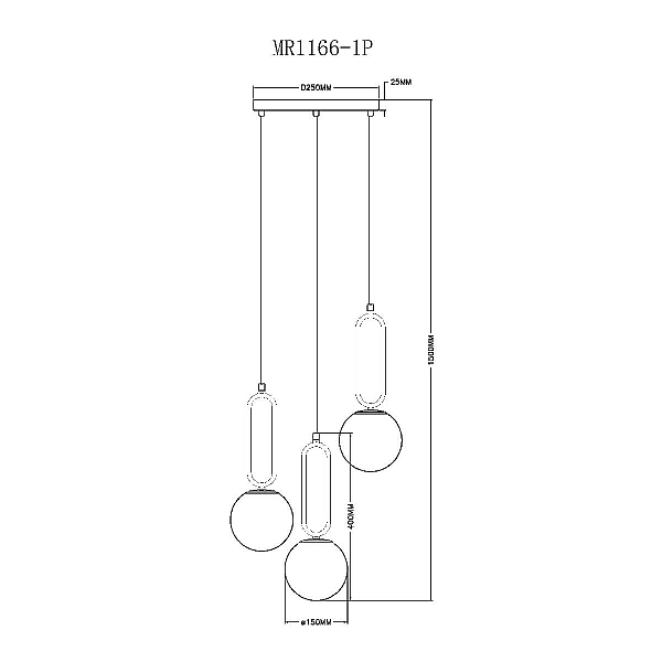 Подвесная люстра MyFar Pierre MR1166-1P