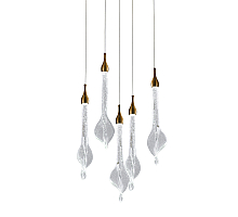 Подвесной светильник Delight Collection OD2433-5 gold/clear