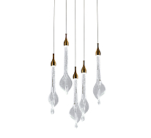 Подвесной светильник Delight Collection OD2433-5 gold/clear