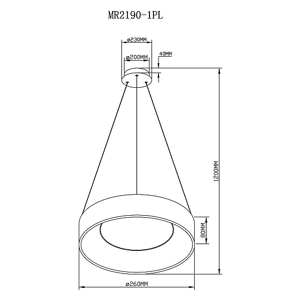 Подвесной светодиодный светильник MyFar Shannon MR2190-1PL