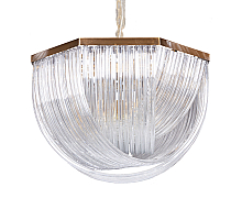 Подвесной светильник Delight Collection Murano Glass A001-800 L12 brass/clear