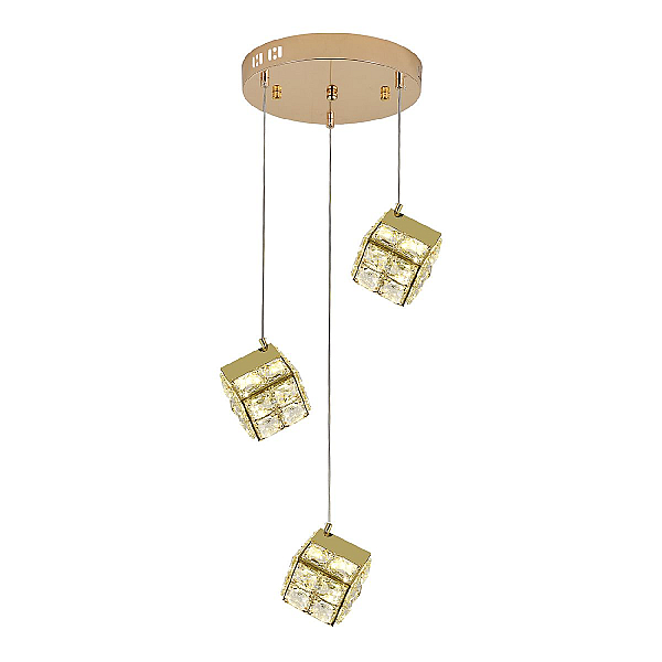 Подвесная светодиодная люстра Indigo Radioso 12048/3P Gold V000134L