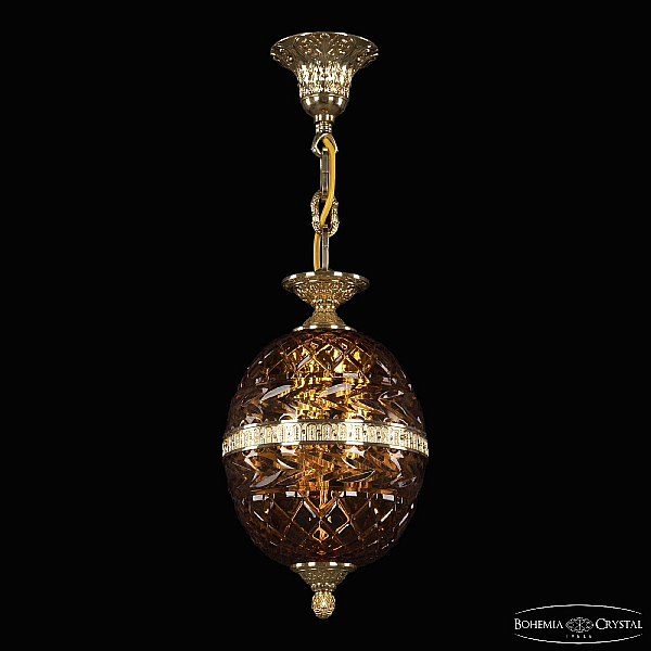 Подвесной светильник Bohemia Ivele Crystal 5680/18 G Amber/M-1F