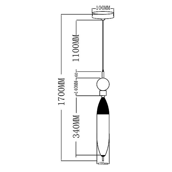 Подвесной светодиодный светильник Moderli Candle V10915-PL