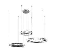 Подвесная люстра Loft IT Crystal ring 10135/3 Chrome
