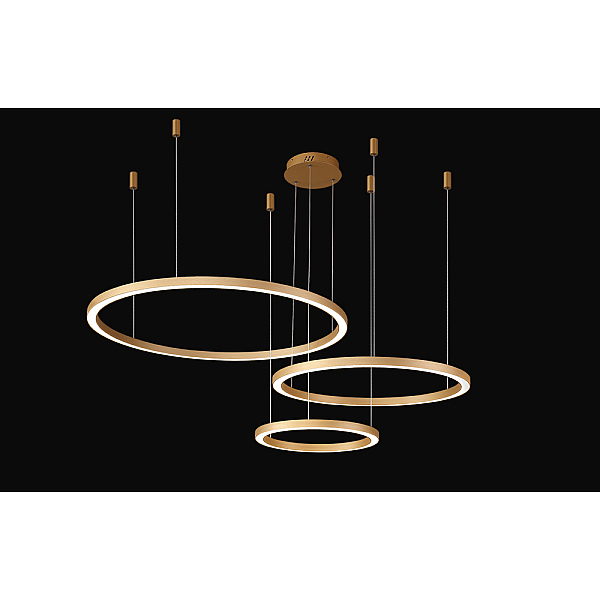 Подвесной светодиодный светильник Crystal Lux FORTUNA SP158W LED D400+600+800 GOLD