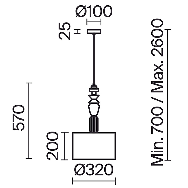 Подвесной светильник Freya Tela FR2061PL-01BS
