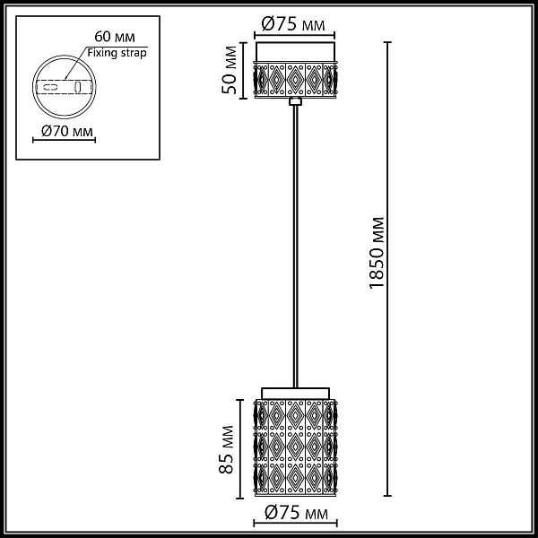 Подвесной светильник Odeon Light Lulu L-Vision 5453/5LA