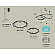 Комплект подвесного светильника Ambrella Light Techno Ring XR92091300 (A9209x2, C9242, C9238, N8488, N8480)
