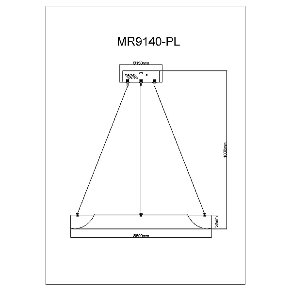 Подвесной светодиодный светильник MyFar Pendant Elara MR9140-PL