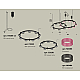 Комплект подвесного светильника Ambrella Light Techno Ring XR92091310 (A9209x2, C9242, C9238, N8486, N8484)