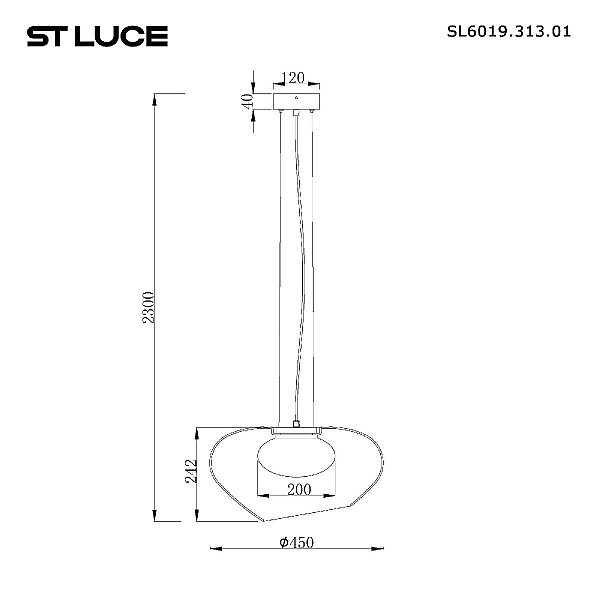 Подвесной светодиодный светильник ST Luce Foray SL6019.313.01