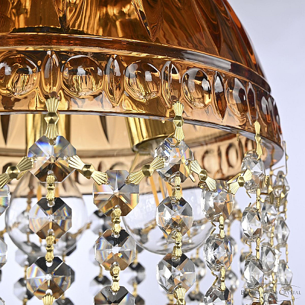 Подвесной светильник Bohemia Ivele Crystal 5478/22 G Amber/M-1G Leafs K721