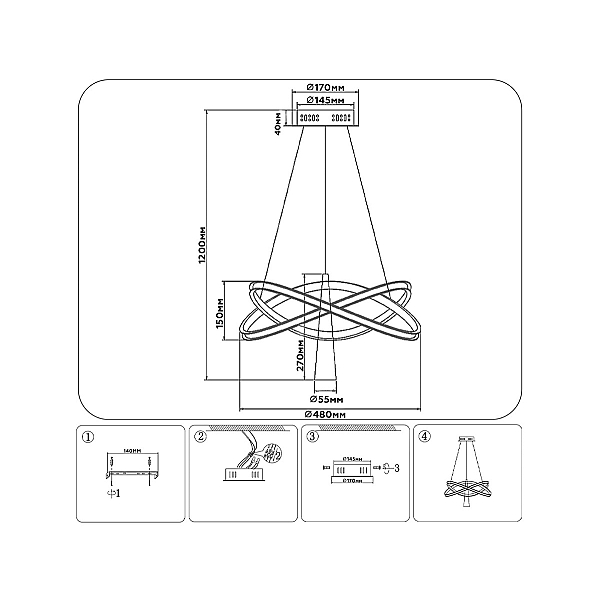 Подвесной светодиодный светильник Ambrella light Comfort LineTech FL5368