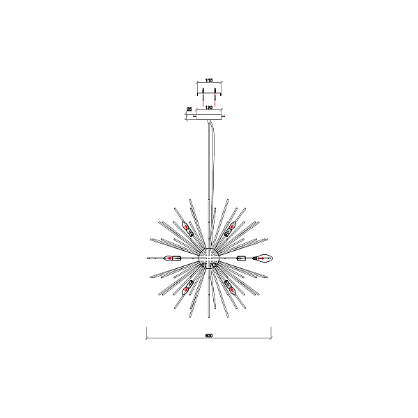 Подвесной светильник Vele Luce Brina VL5674P10