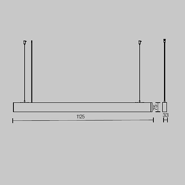 Подвесной светодиодный светильник Maytoni Technical Pendant Basis P051PL-36W2.7-6K-W