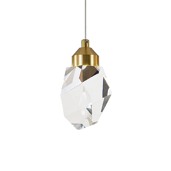 Подвесной светодиодный светильник Indigo Crystal 12053/1P Brass V000132L