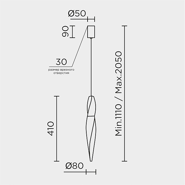 Подвесной светильник Modelux ML.88970.1 BS
