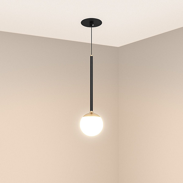 Подвесной светильник Arlight SP-BEADS-HANG-BUILT-T-R100-8W Warm3000 (BK-GD, 180 deg, 230V) 056420