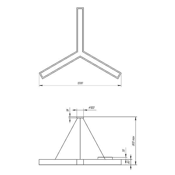 Подвесной светильник Эра Geometria SPO-144-W-40K-066 Б0050572