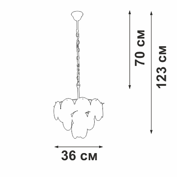 Потолочная люстра Vitaluce V5888-8/7