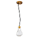 Подвесной светильник Delight Collection KR1197 KR1197P-1 brass/clear
