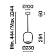 Подвесной светильник Maytoni MOD466PL-L12GR3K