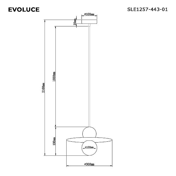 Подвесной светильник Evoluce SLE1257-443-01