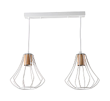 Подвесной светильник IMEX MD.9052-2-P-WH+WOOD
